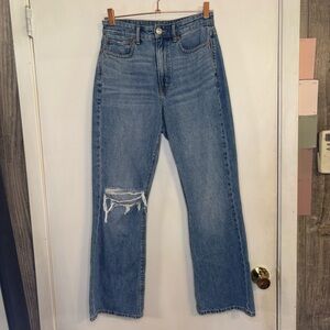 American Eagle Size 6 Highest Rise 90s Flare Distressed Jeans